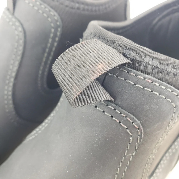 Florsheim Sport Slip Pull On Ankle Boots Black Leather Upper Boys Size 6M
